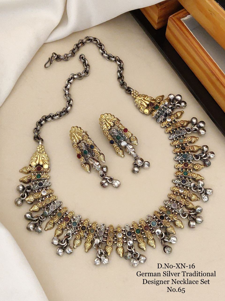 German Silver Traditional Designer Necklace Set